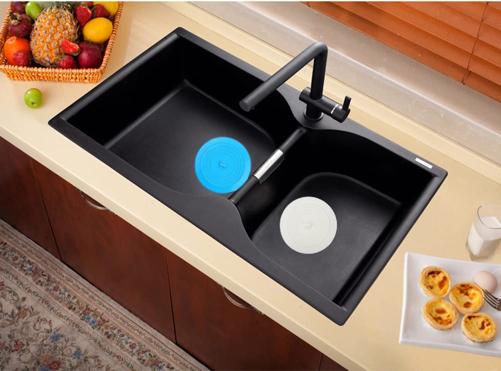 V-TOP Tub Stopper 2 Pack, 6 inches Large Silicone Drain