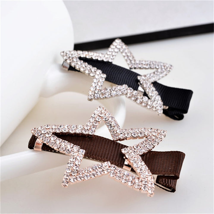 Casualfashion 9Pcs Women Girls Headwear Bling Rhinestone Crystal Hair Clip Alligator Duckbill Barrette Hairpin Hair Beak Concorde Clip Slide Assorted Patterns (Silver Tone)