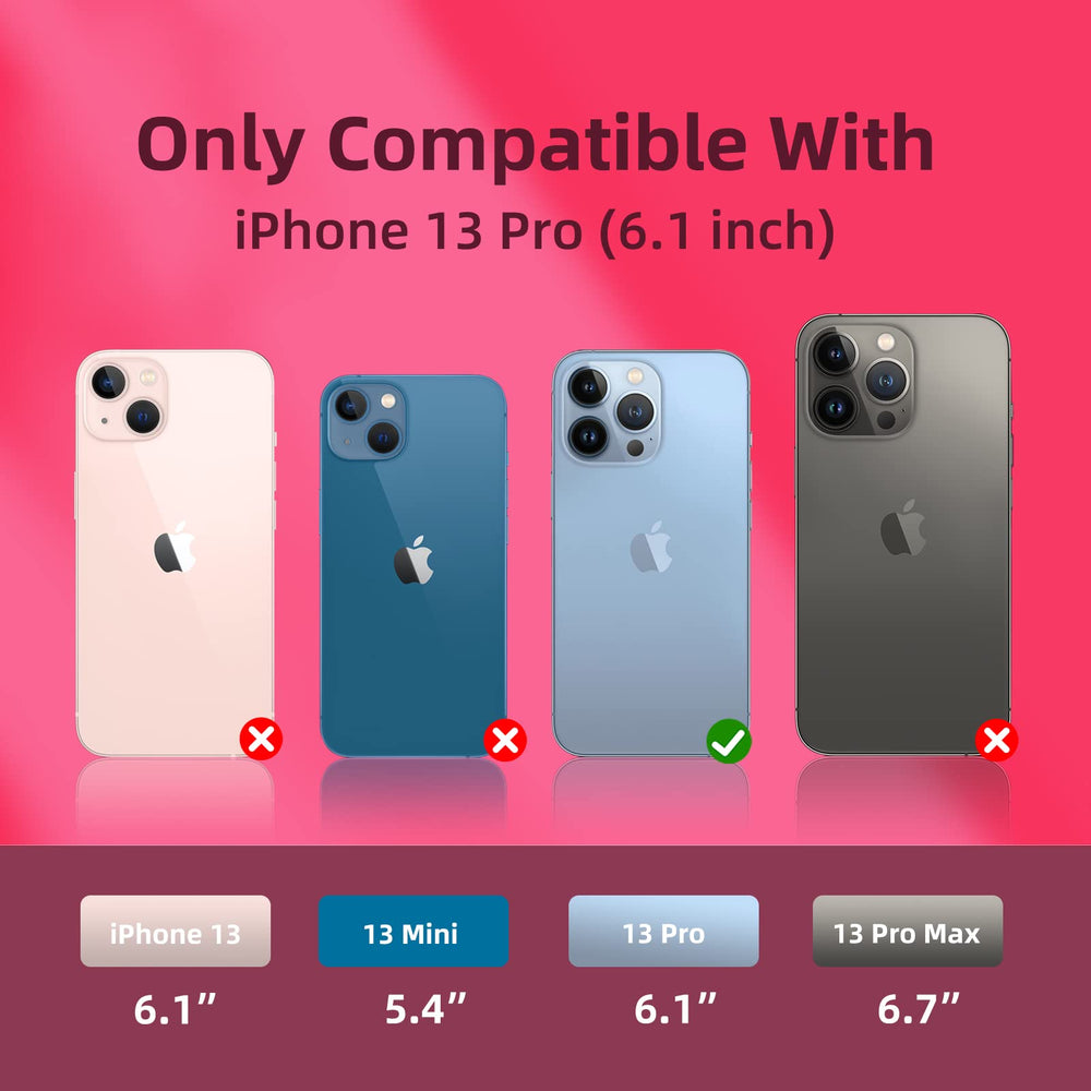 Compatible with iPhone 13 Pro Case, [Drop Protection] [Anti-Fingerprint] Shockproof Liquid Silicone Cover with Microfiber Lining Phone Case for iPhone 13 Pro 6.1 (2021), Hot Pink