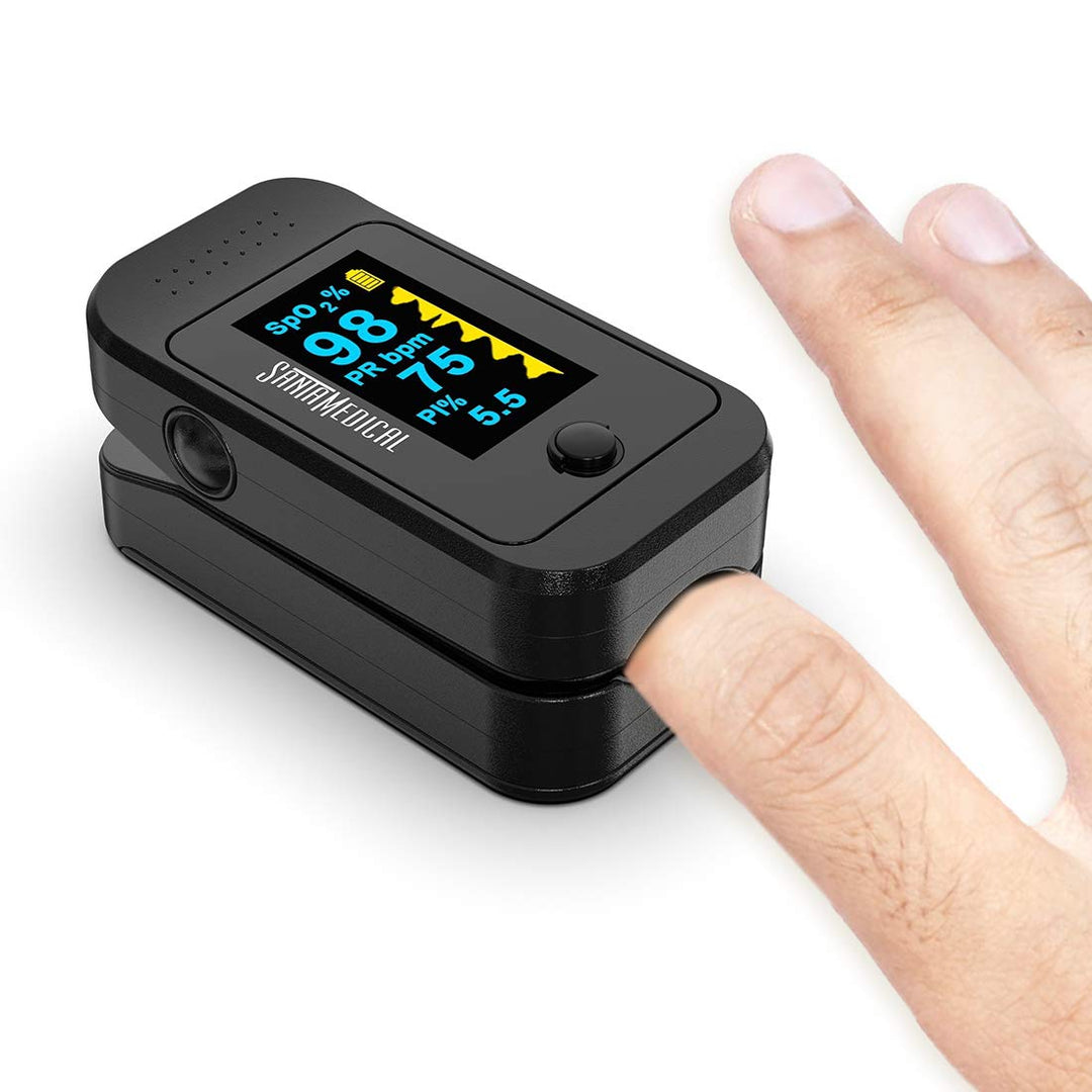 Santamedical Dual Color OLED Pulse Oximeter Fingertip, 