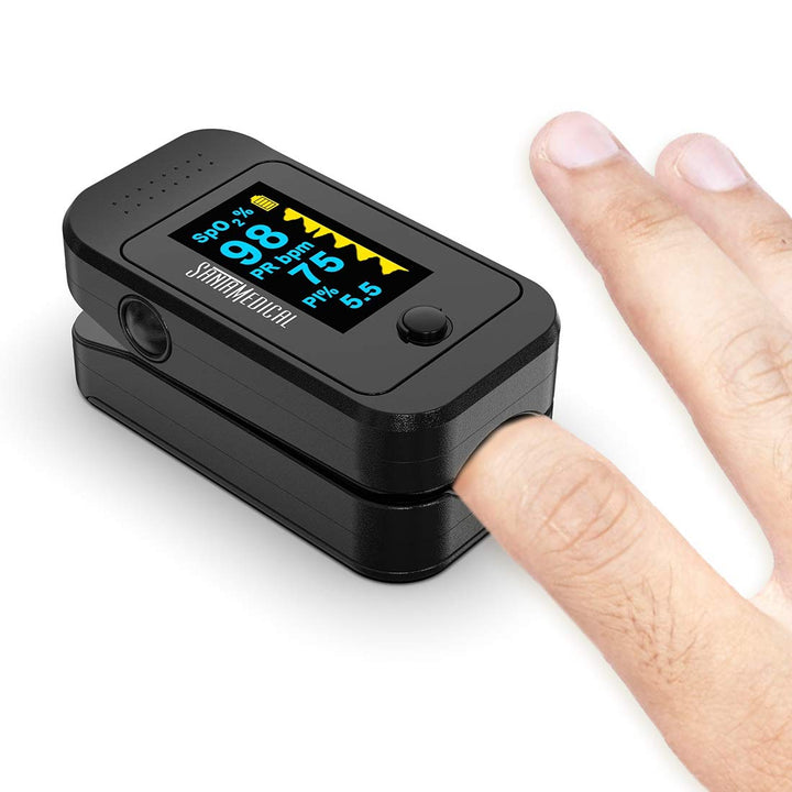 Santamedical Dual Color OLED Pulse Oximeter Fingertip, 
