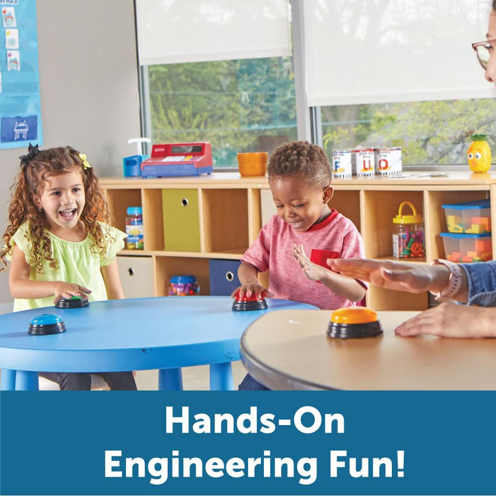 Lights and Sounds Buzzers,Set of 4, Ages 3+, Game Show and Classroom Buzzers, Family Game Night, Game Show Buzzers, Classroom Accessories