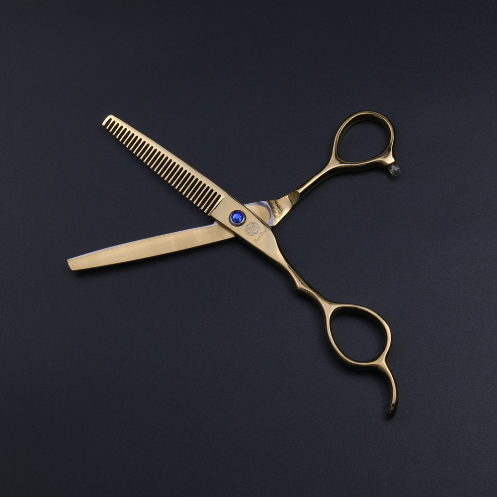 6.0 inch Left Hand Barber Hair Cutting Scissor and Thinning Shears - for Professional Left-handed Hairstlist