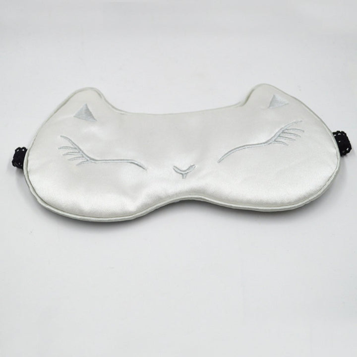 Sun Kea Women Girls Silk Eye Mask Cute Cat Sleeping Eye