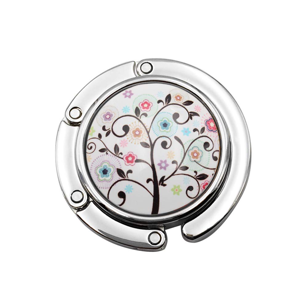 Portable Handbag Hanger Table Bar Purse Instant Swivel Top Hook Happy Tree