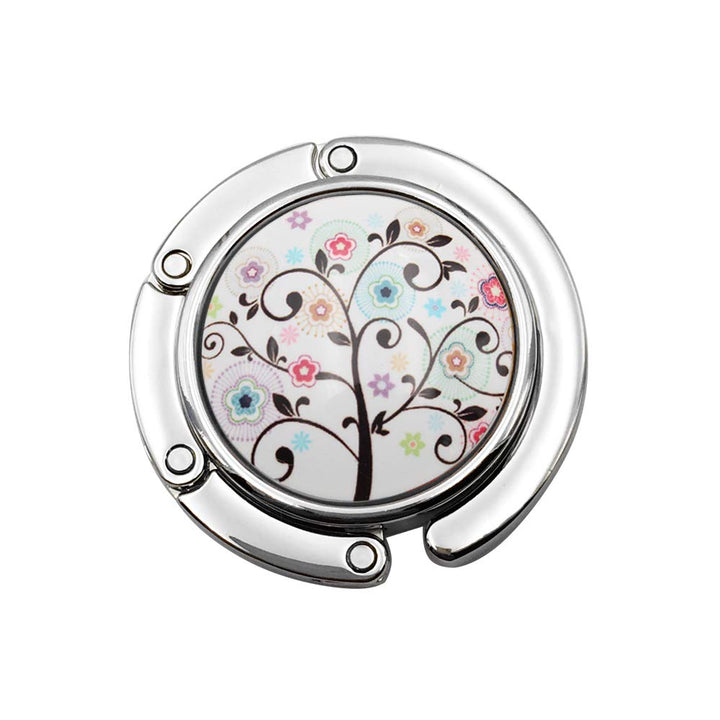 Portable Handbag Hanger Table Bar Purse Instant Swivel Top Hook Happy Tree