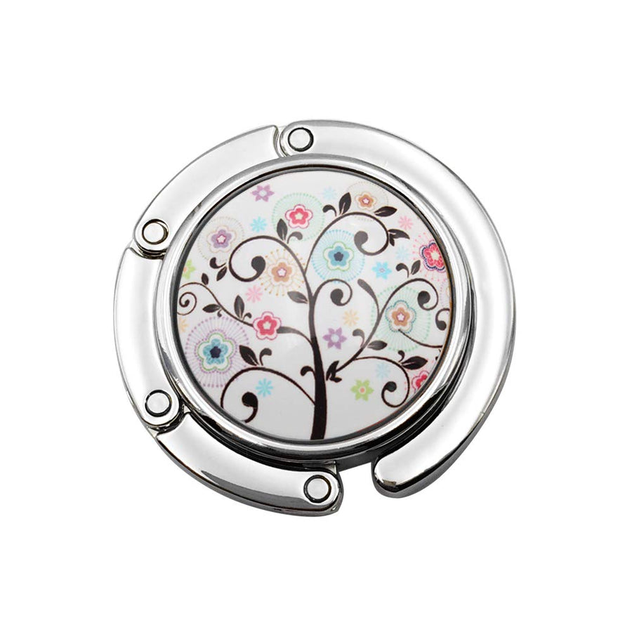 Portable Handbag Hanger Table Bar Purse Instant Swivel Top Hook Happy Tree