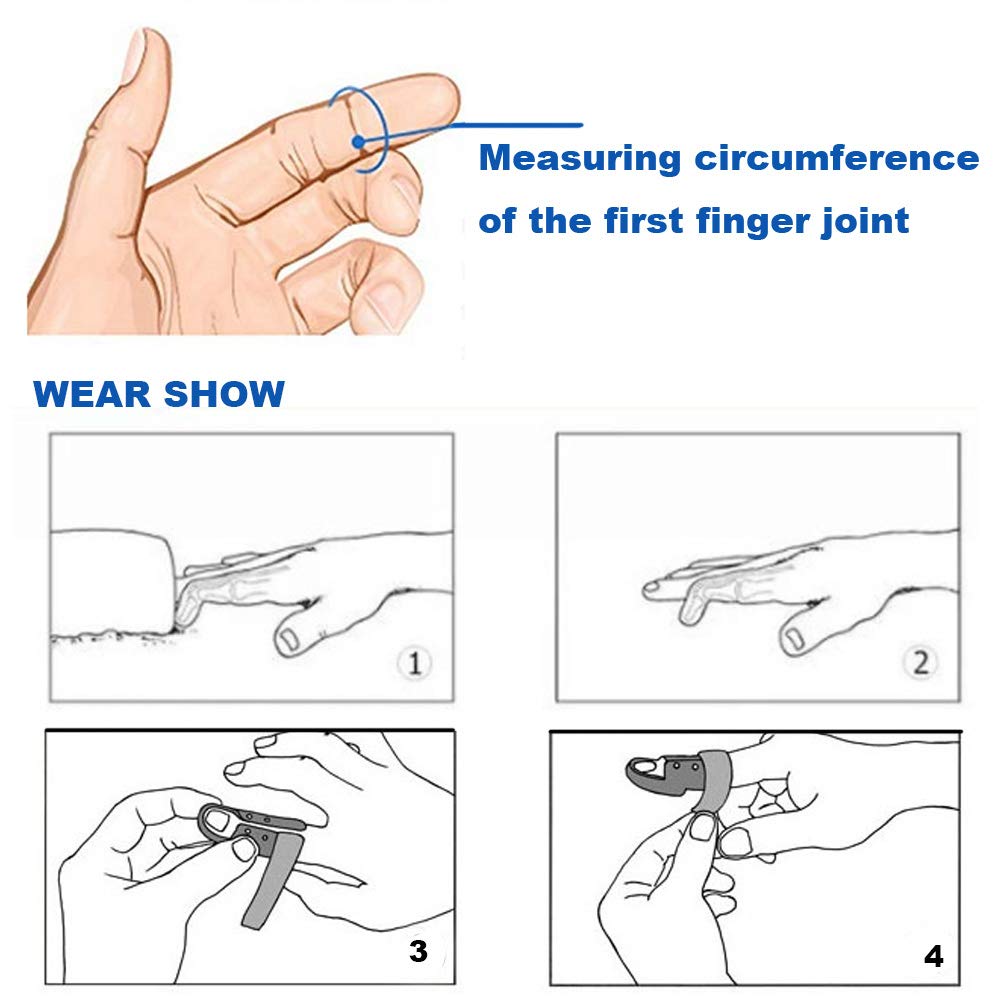 Mcvcoyh Plastic Finger Splints,3-Size Pack Mallet Finge