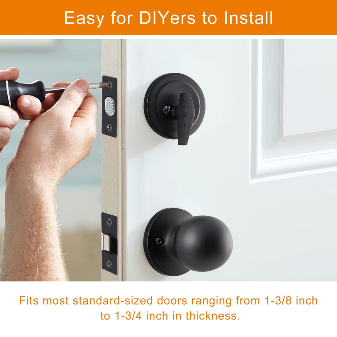 Natsukage Front Door Handle Set Heavy Duty Entry Door L