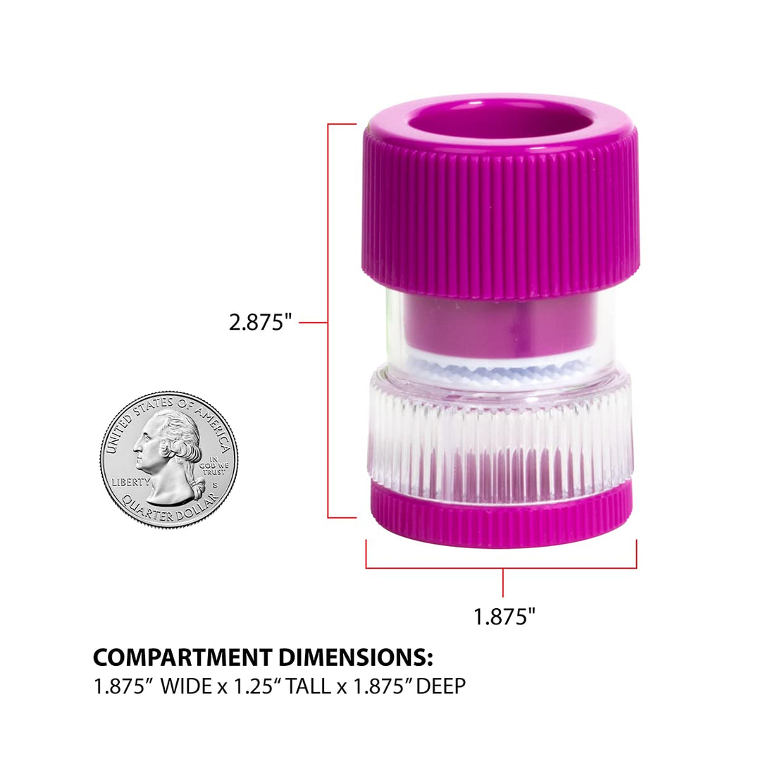 EZY DOSE Pill Crusher, Crushes Pills, Vitamins, Tablets, Storage Compartment, Removable Drinking Cup, Portable Design, Designed for Travel, Color May Vary, BPA Free