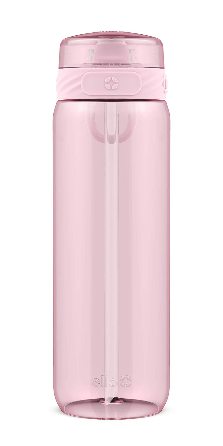 Cooper BPA-Free Tritan Plastic Water Bottle with Silicone Straw, 28 oz (Pink Cashmere)