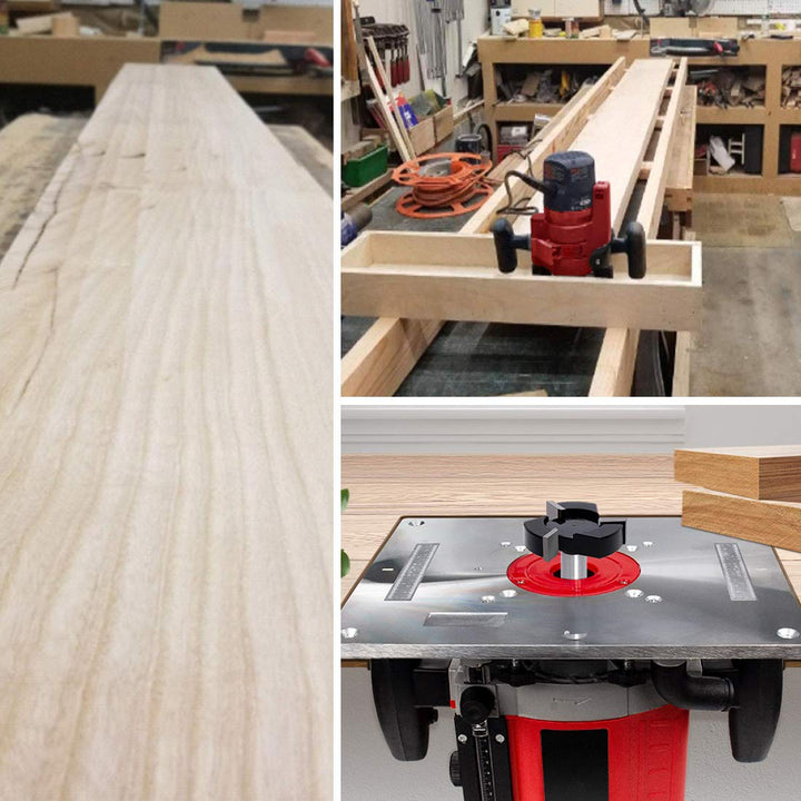 CNC Spoilboard Surfacing Router Bits, 1/2 inch Shank 2 inch Cutting Diameter, Slab Flattening Router Bit Planing Bit Wood Milling Cutter Planer Woodworking Tool (Carbide)