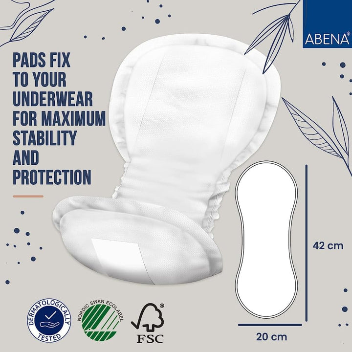 Abena Maternity Pads for Women Super Absorption, Soft Disposable Pads for After-Delivery Incontinence, Pack of 15