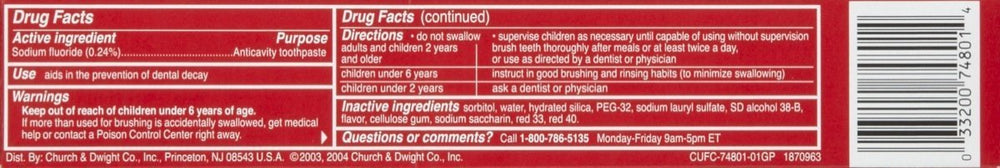 Close-Up Anticavity Fluoride Whitening Toothpaste Gel, 