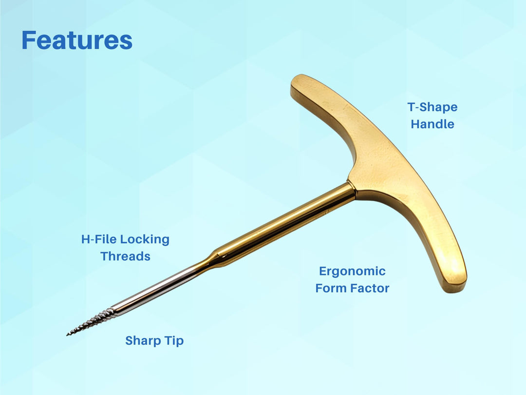 Dental Root Extraction Screw Elevator Ergonomic Handle Artman Brand