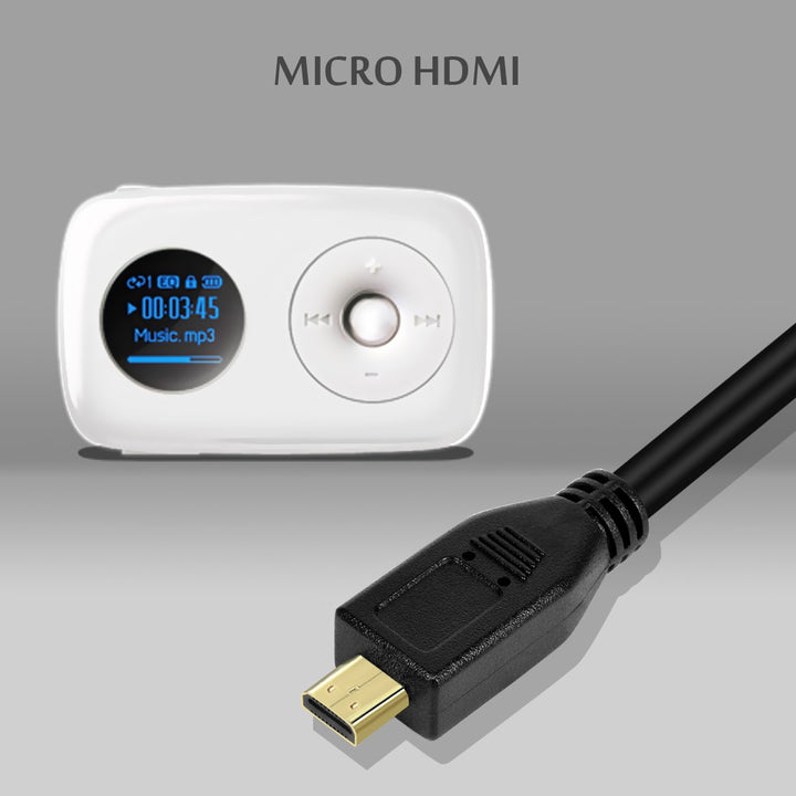 UCEC Micro HDMI to HDMI Cable, 3.2FT Coiled HDMI to Mic