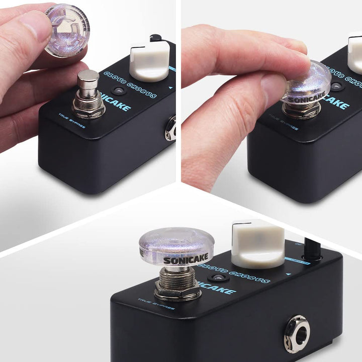 Footswitch Toppers Transparent Clear for Guitar Effects Pedal 10mm 20 PCS