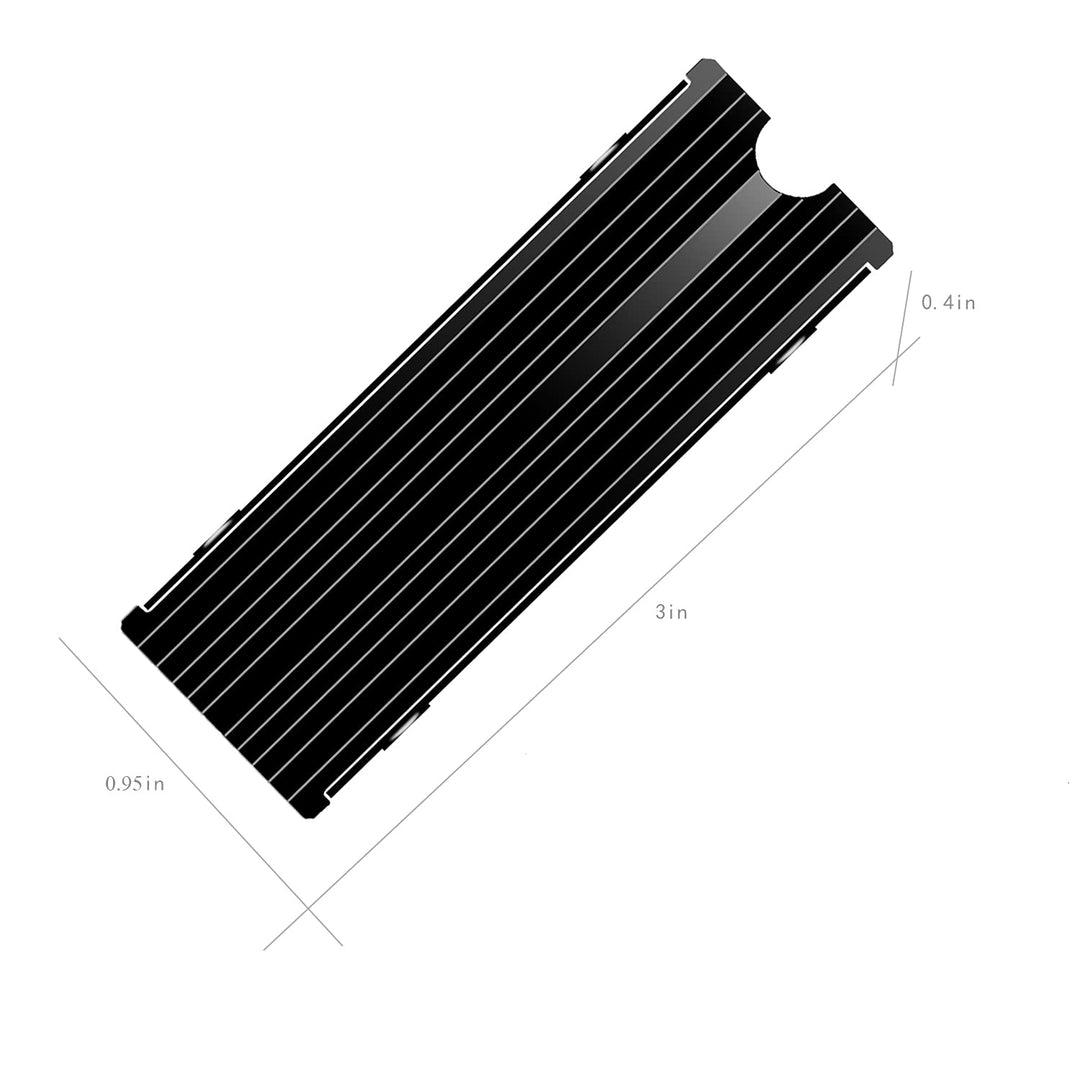 M.2 Heatsink Cooler 2280 SSD Double-Sided Heat Sink with Thermal Silicone pad for PS5/PC PCIE NVME M2 SSD(Black))