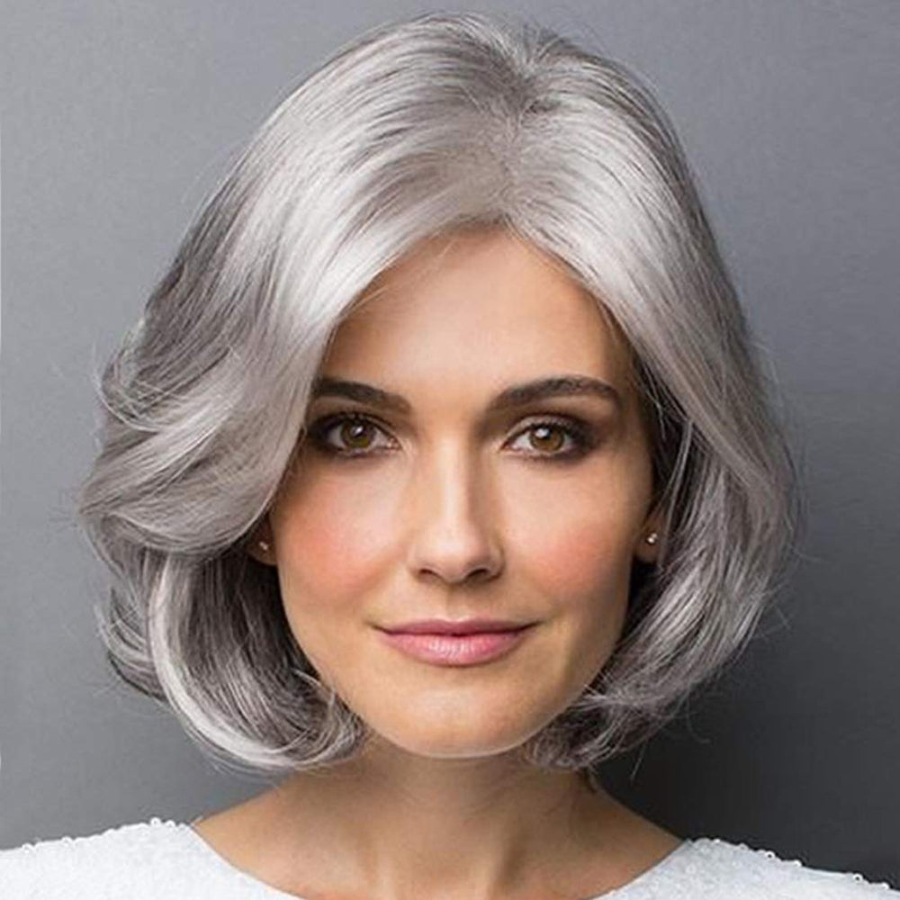 SOLUSTRE Short Curl Wave Hair Wig Fashion Haircut Wigs 