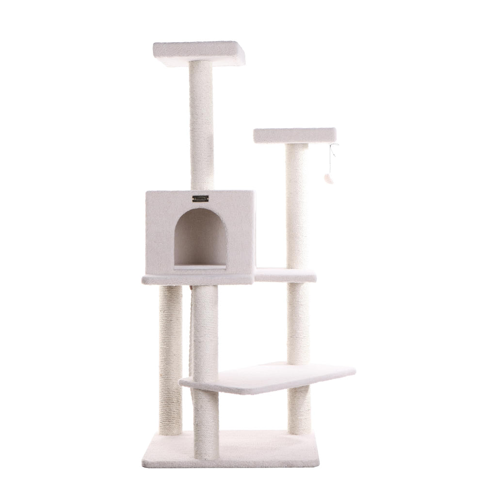 B5701 57-Inch Cat Tree, Ivory