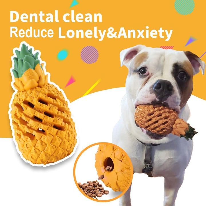 Pineapple Dog Toys for Large Dogs Aggressive Chewers Puppy, Indestructible Dog Chew Toys for Small Medium Dogs, Tough Dog Puzzle Toys Treat Dispensing Durable Dog Toys Teeth Clean