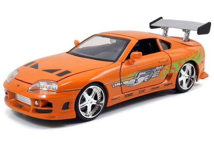 Jada Toys Fast &amp; Furious 1:24 Brian&#39;s Toyota Supra Die-cast Car, toys for kids and adults, Orange (97168)