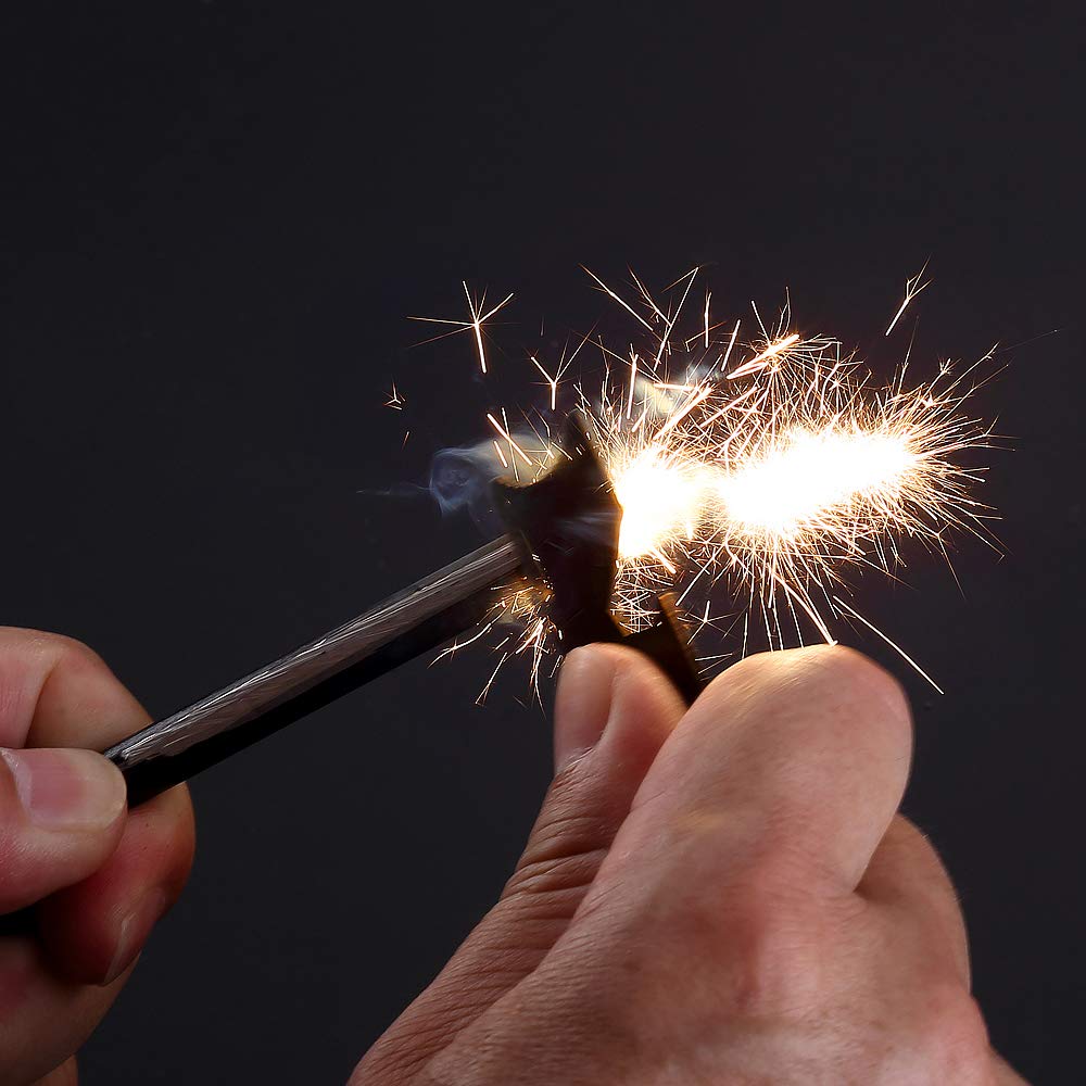 Survival Kit, 6PCS Drilled Ferrocerium Rod Fire Starter, Magnesium Fire Steel Rods, Must-Have for Emergency