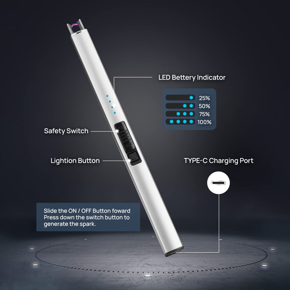 Bswalf Lighter Candle Lighter, Electric Lighter USB Rec