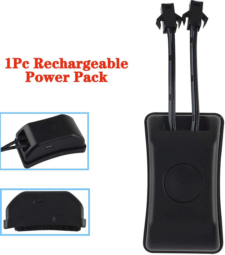 JIGUOOR USB Rechargeable EL Wire 32.8ft/10m (5mx2) Brig