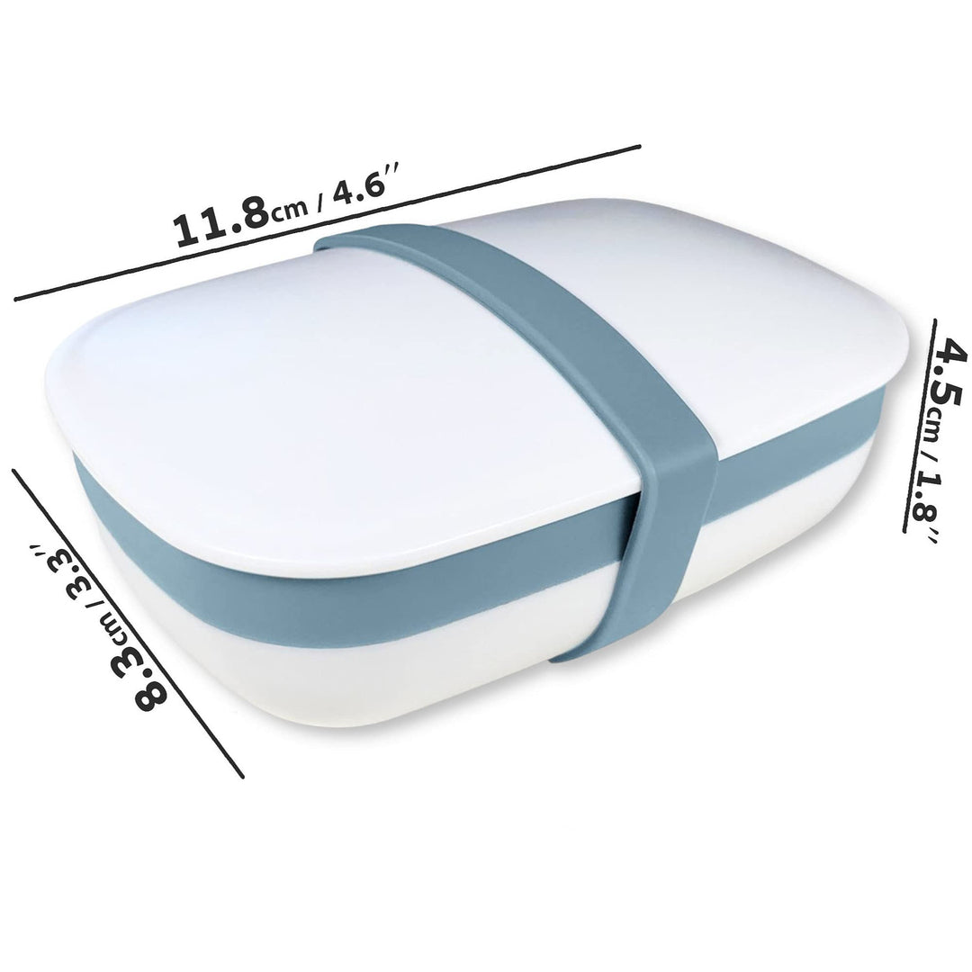 2Pack Travel Soap Holders, Soap Bar Box Dish Container Case, with Sponge Saver&amp; Band, for Gym, Travel (Blue &amp; Green)