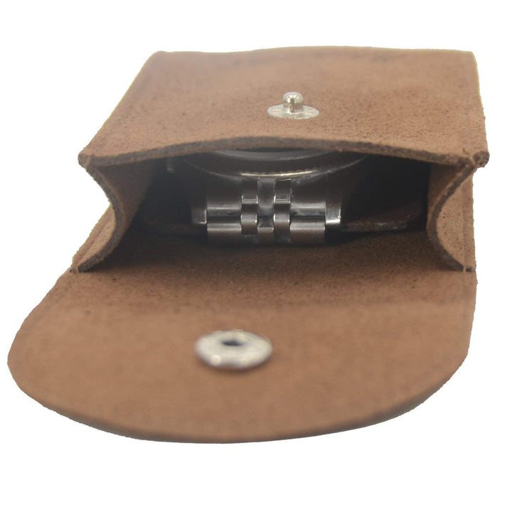 Vinerstar Suede Leather Watch Pouch for Watches with Br