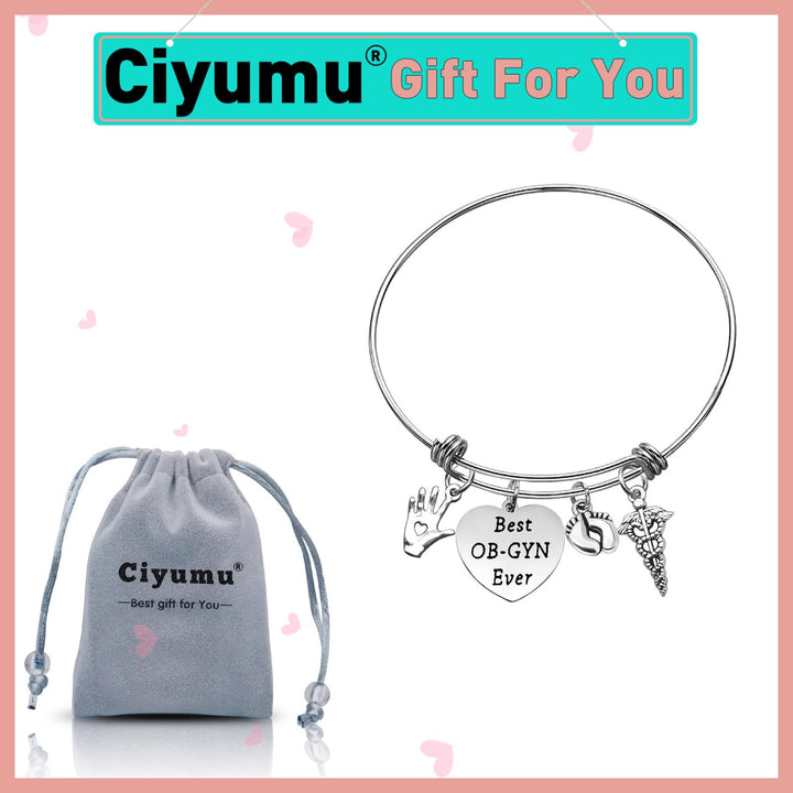 OB-GYN Gift Appreciation Gift for OBGYN Bracelet Best OB-GYN Ever Bangle Thank You Gift for OBGYN Jewelry Obstetrician Gynecologist Gift Baby Delivery Doctor Nurse Gift Midwife Gifts Doula Nurse Gifts