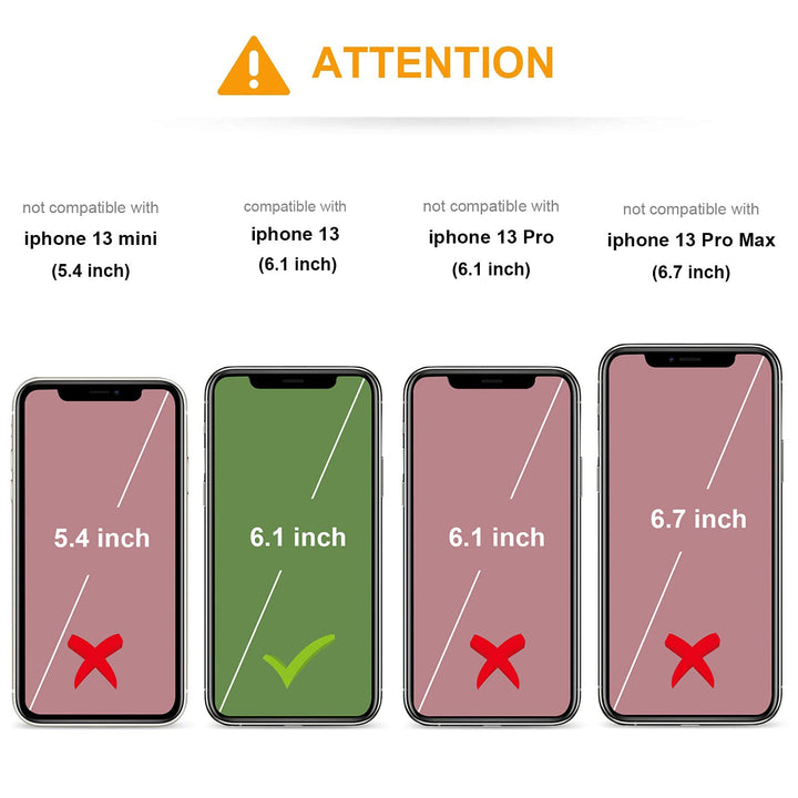 KIHUWEY Compatible with iPhone 13 Case Wallet with Cred