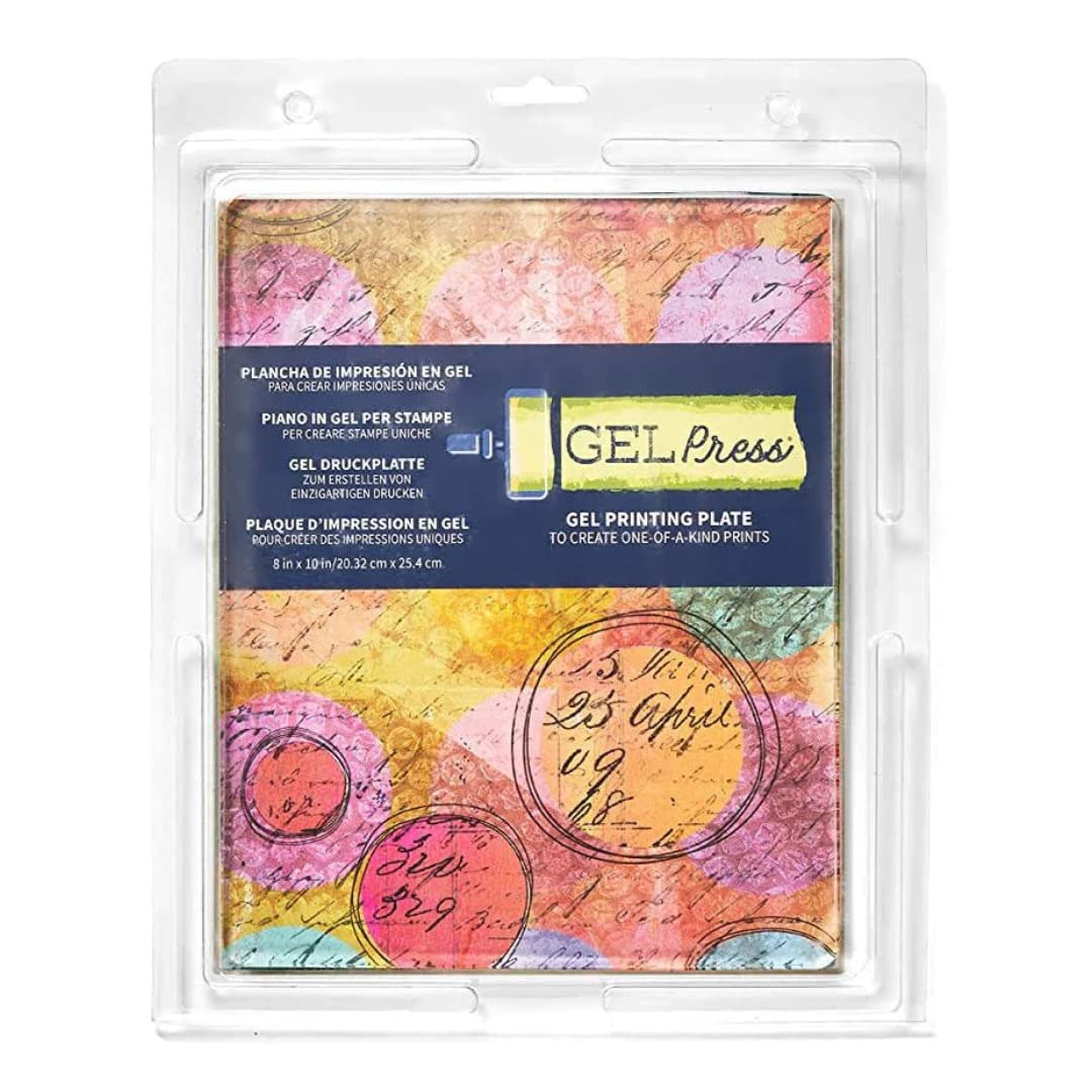 Monoprinting Print Plate - 8” X 10” Gel Plate - Printmaking Supplies - Reusable Gel Printing Plate for Press Art for Card Making, Scrapbooking, Journaling, Arts and Crafts, Home Decor