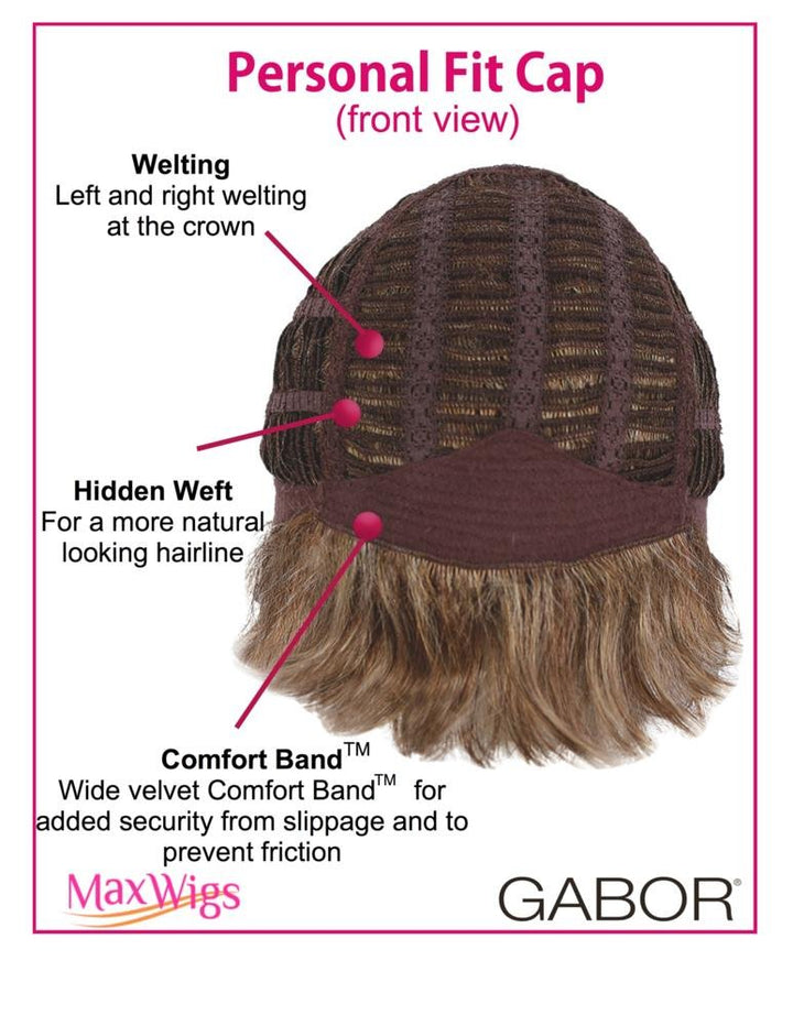 Hairdo Gabor Acclaim Short Layered Average Size Comfort Cap Wig, Ginger Mist