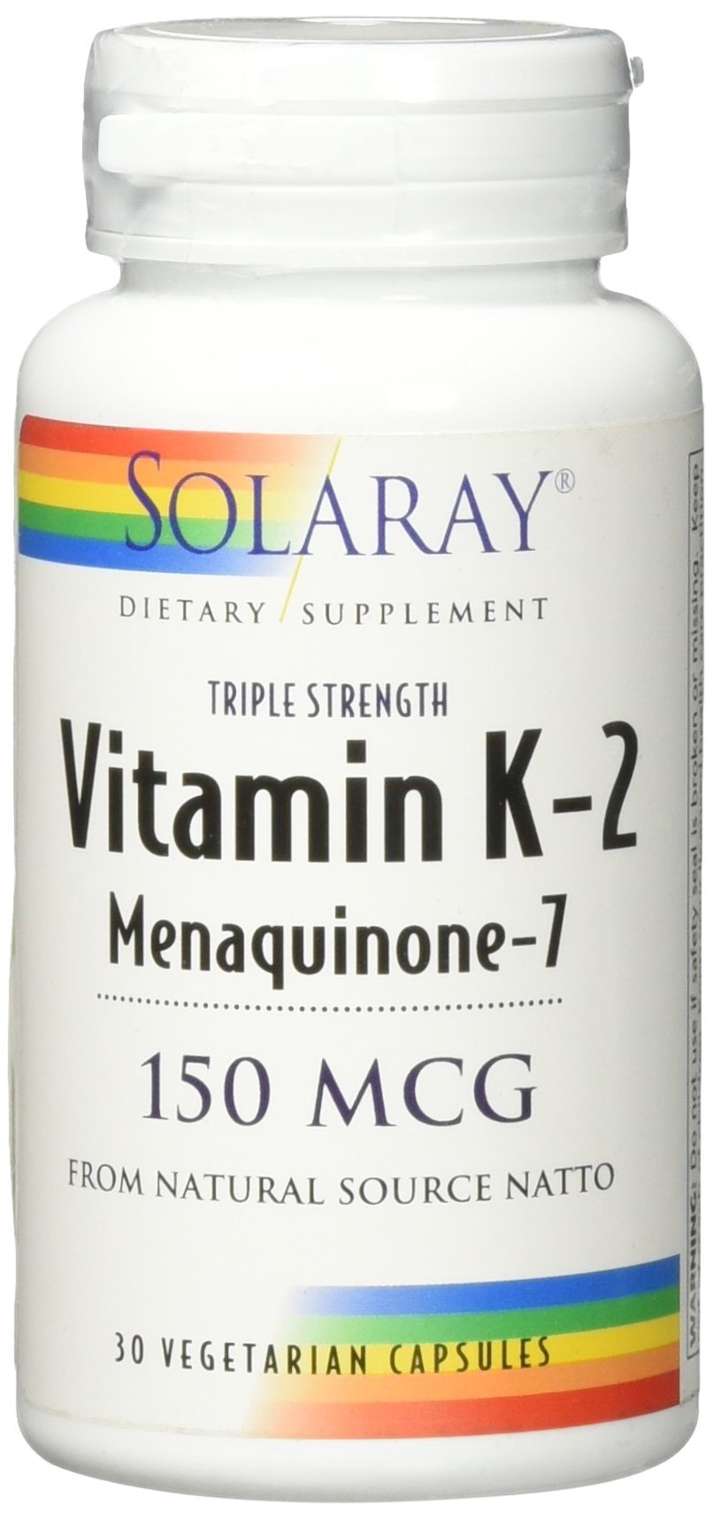Triple Strength Vitamin K-2 as MK-7, 150 mcg | Heart &amp; Bone Health, Vascular Function Support | 30ct