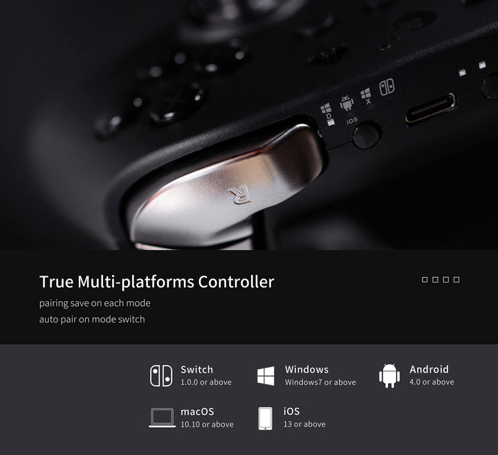 GuliKit Kingkong 2 Pro Controller for Nintendo Switch,Hall Effect Sensing Joystick,No Stick Drift No Deadzone,Compatible with Switch/PC/Windows/Android/iPhone,with Low Latency Wireless Adapter for PC
