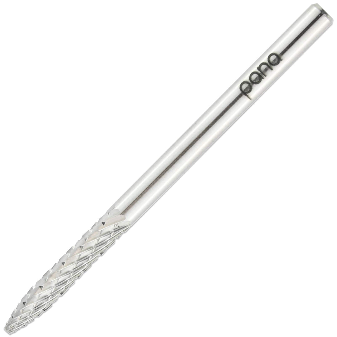 Pana 3/32 Under Nail Cleaner Safety Nail Carbide Bit - Silver Color (Grit: Fine - F) for Electric Dremel Drill Machine