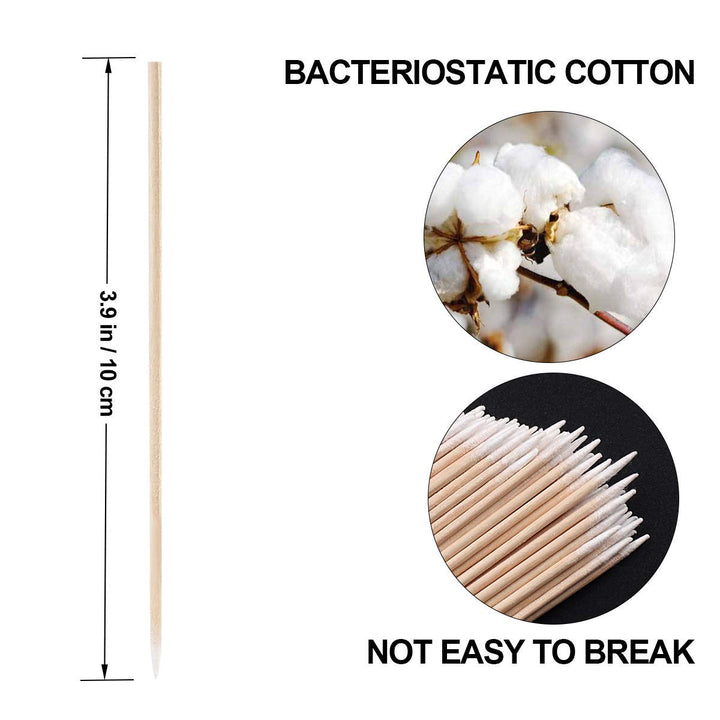 Fenshine 1000 Count Microblading Cotton Swab, Cotton Swabs Pointed Tip, Cotton Swabs Wood Sticks, Cotton Tipped Applicator, Tattoo Permanent Supplies (1000pcs)