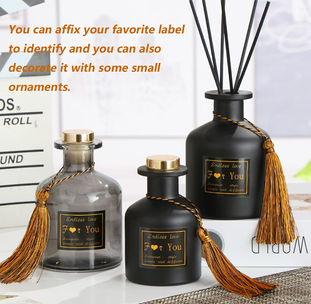 150ml/5oz Empty Glass Diffuser Bottle Diffuser Jars Aromatherapy Storage Container Fragrance Accessories Use for DIY Replacement Reed Diffuser Sets (Grey)