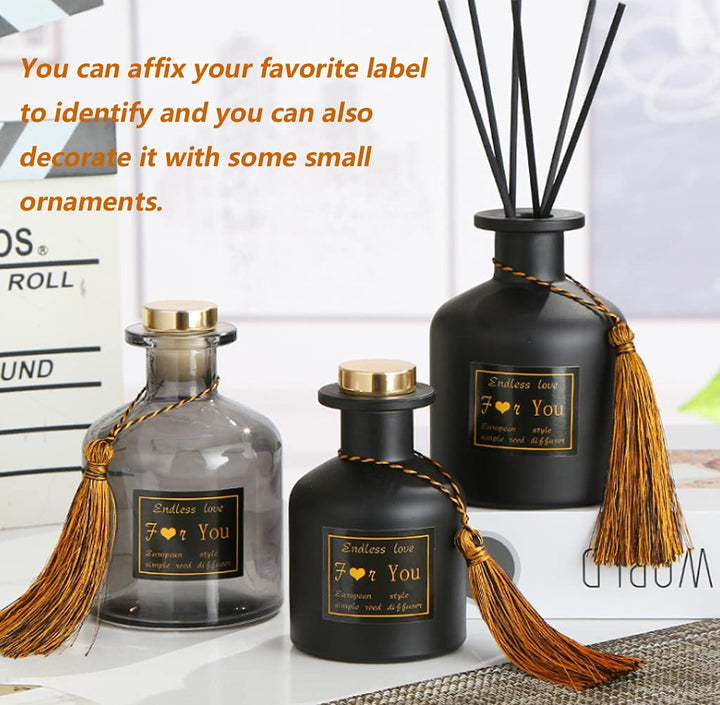150ml/5oz Empty Glass Diffuser Bottle Diffuser Jars Aromatherapy Storage Container Fragrance Accessories Use for DIY Replacement Reed Diffuser Sets (Grey)