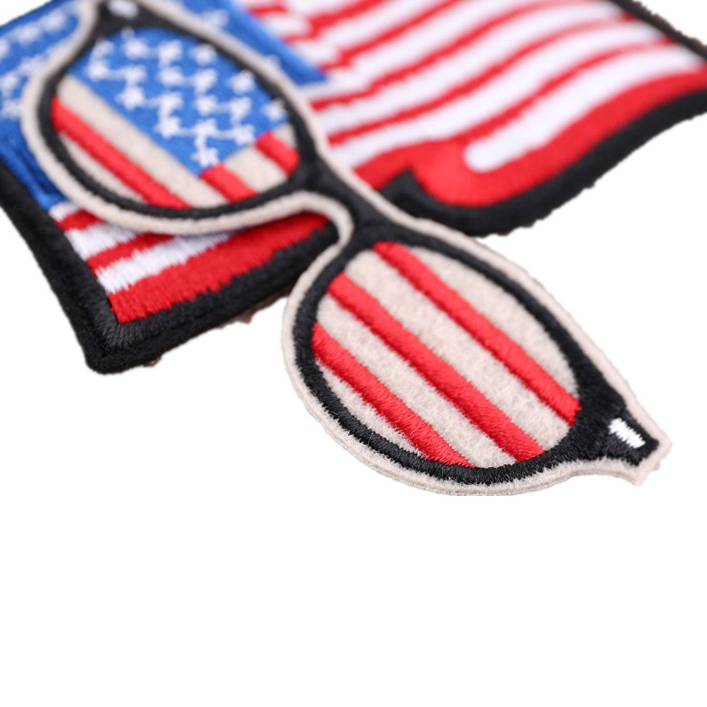 13pcs Red White and Blue American Flag Iron on Patches 