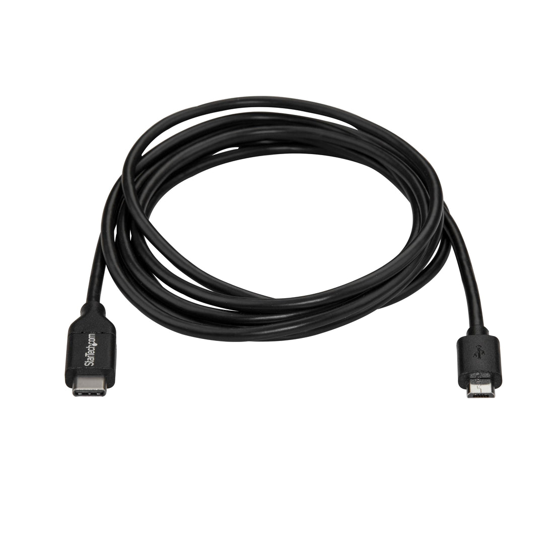 USB C to Micro USB Cable 2m 6ft - USB-C to Micro USB Charge Cable - USB 2.0 Type C to Micro B - Thunderbolt 3 Compatible (USB2CUB2M)