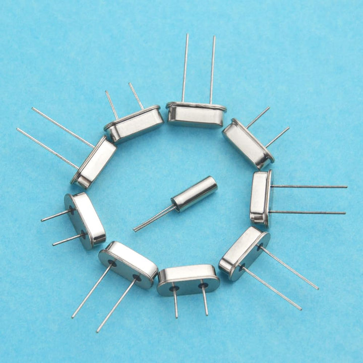 100 Pcs 10 Value DIP Quartz Crystal Oscillator 4M 6M 8M 11.052M 12M 13.56M 16M 22.1184M 27M 32.768K Crystal Resonators Oscillator Assortment Kit Each of 10Pcs