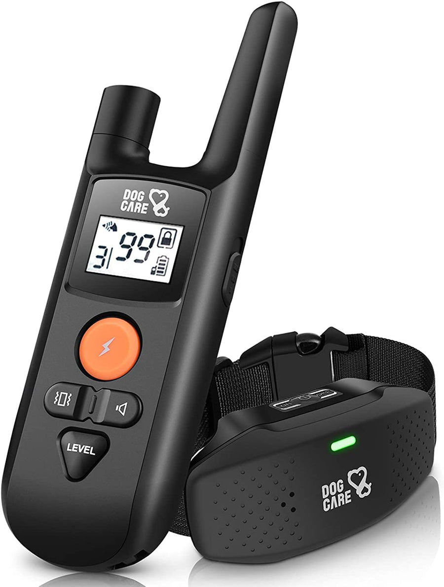 Dog Training Collar - Rechargeable Dog Shock Collar w/3 Training Modes, Beep, Vibration and Shock, Rainproof Training Collar, Up to 1000Ft Remote Range, Adjustable Shock Levels Dog Training Set