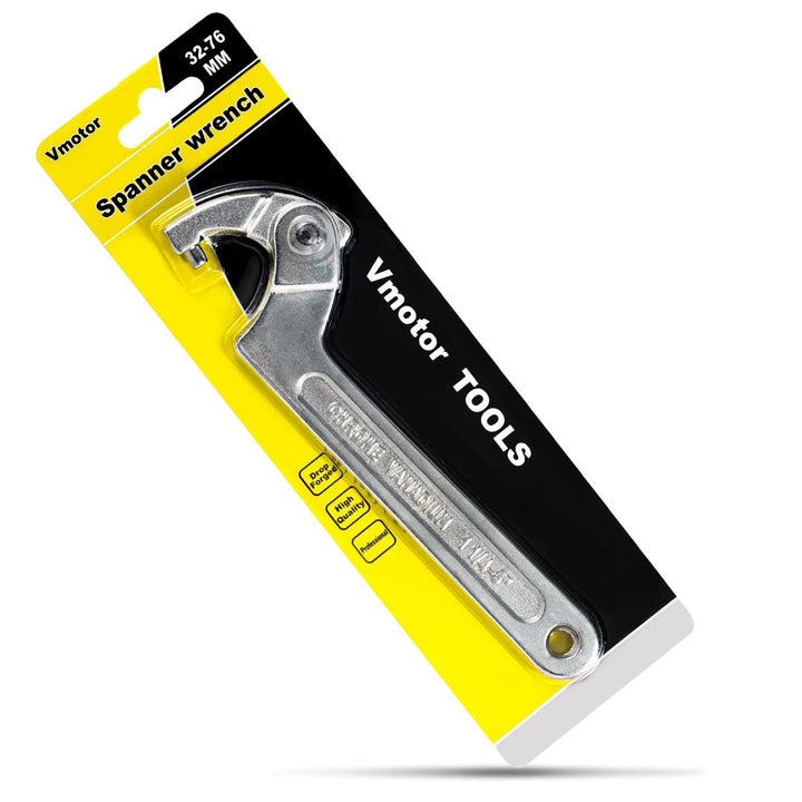 Chrome Vanadium Adjustable C Spanner Hook Wrench Tool - 4 1/2-6 11/16(115-170mm)