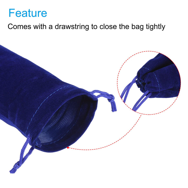 PATIKIL 17x8cm Drawstring Gift Bags, 3Pcs Soft Flannel Cloth Storage Pouch for Jewelry Glasses Wedding, Brown Dark Blue Grey