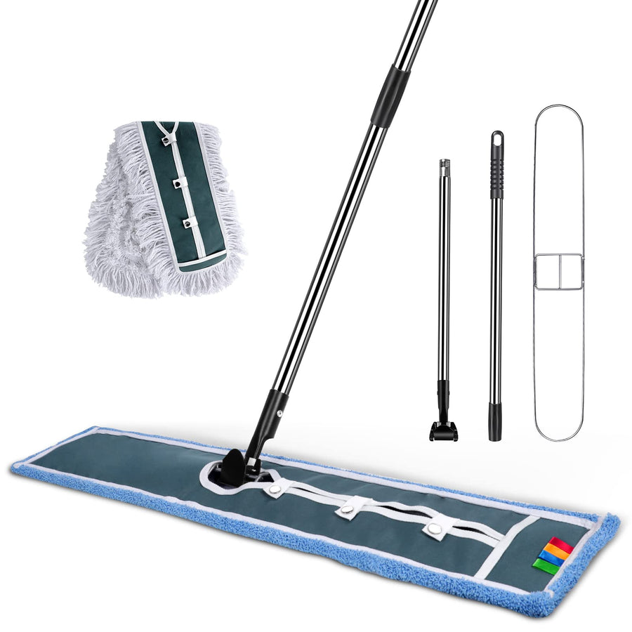 42 Dust Mops for Floor Cleaning,Industrial Dust Mop with 2 Mop Pads,Microfiber Wet Dry Mop,Commercial Dust Mop for Hardwood Floors,Tiles,Marble Floors