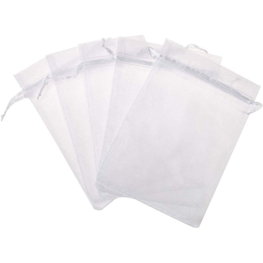 50 Pcs Per Pack 5x7 Gifts Wrap Bags Black, Organza Shee
