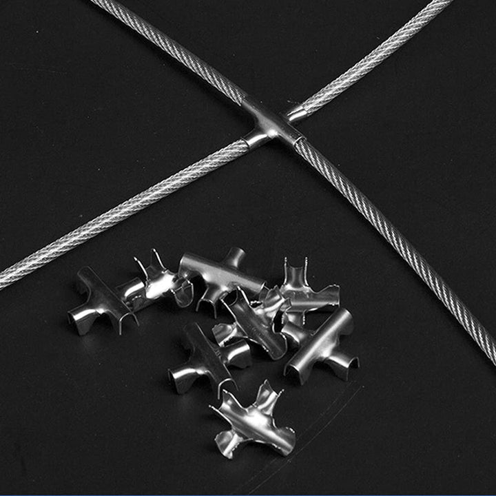 150pcs Cross Cable Clamps,M2/M3/M4 Wire Rope Cross Clamp Wire Rope Trellis Cross Clips Railing Cross Cable Clamps
